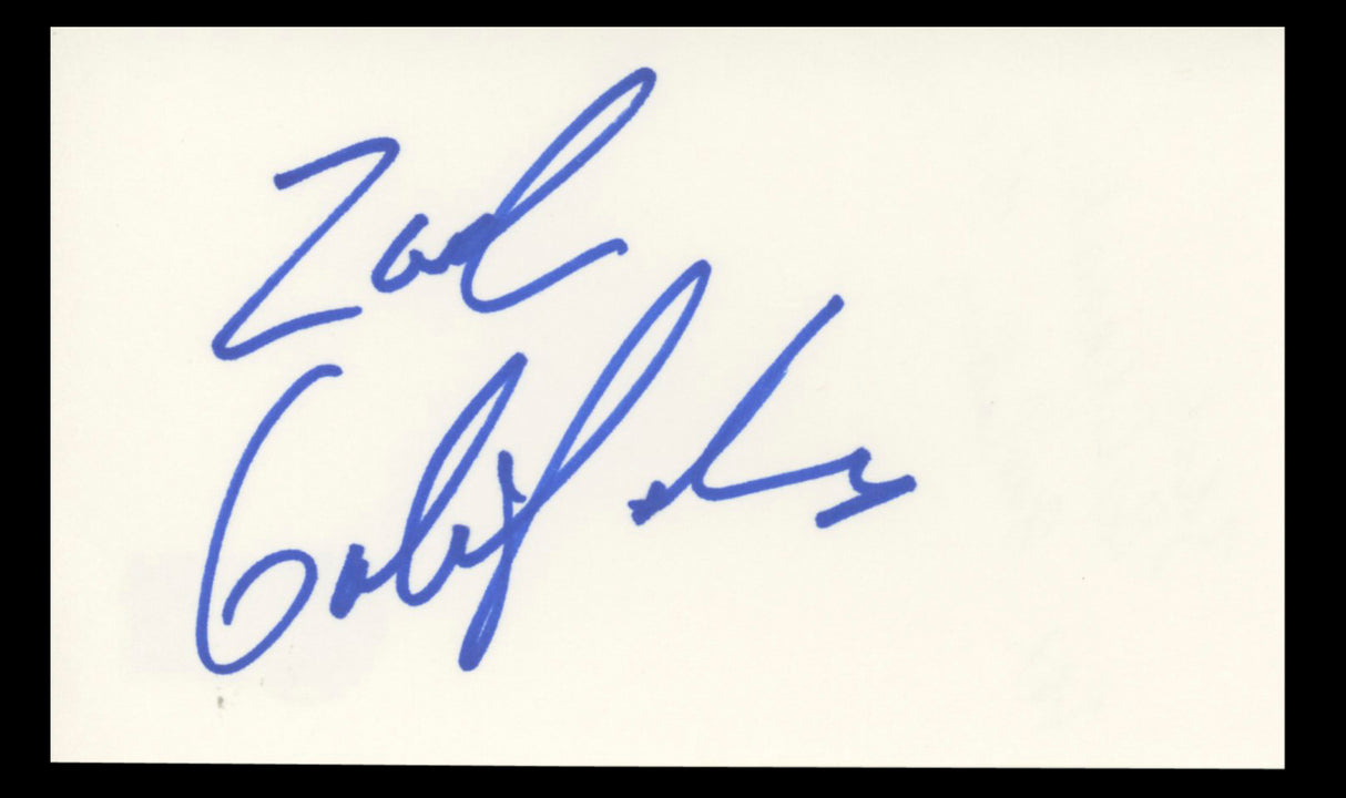 Zach Galifianakis The Hangover Authentic Signed 3x5 Index Card BAS #BT01212