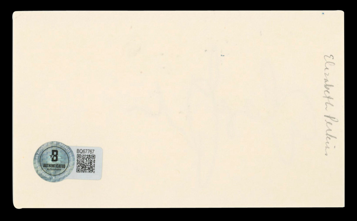 Elizabeth Perkins Weeds Authentic Signed 3x5 Index Card Autographed BAS #BQ67767
