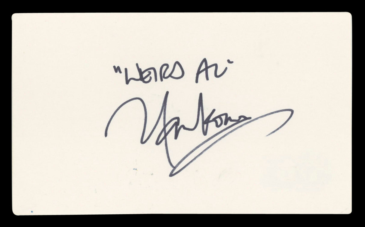 Weird Al Yankovic Authentic Signed 3x5 Index Card Autographed BAS #BQ67768