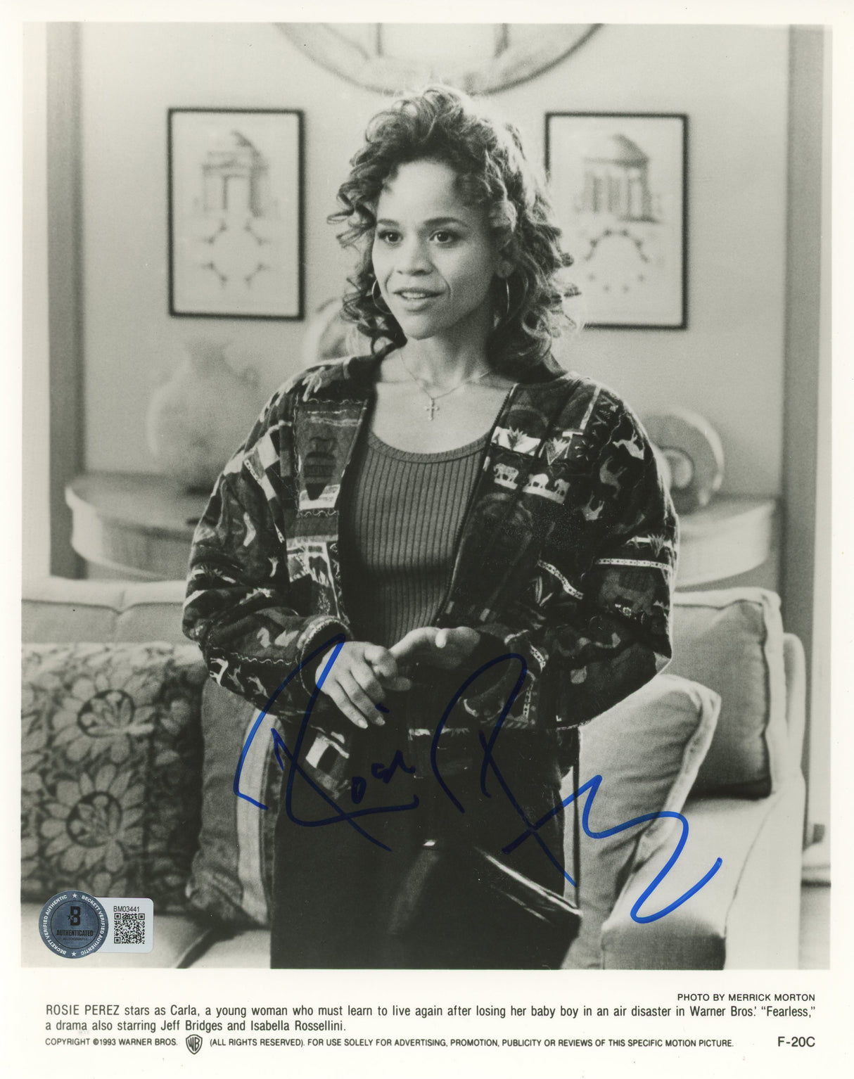 Rosie Perez Fearless Authentic Signed 8x10 Photo Autographed BAS #BM03441