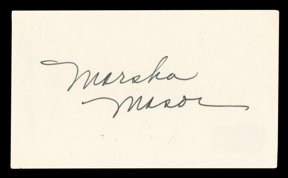 Marsha Mason Cinderella Liberty Authentic Signed 3x5 Index Card BAS #BV03108