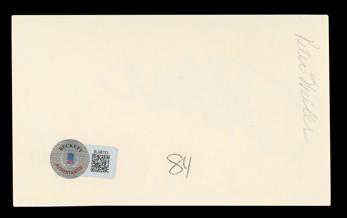 Peter Weller RoboCop Authentic Signed 3x5 Index Card Autographed BAS #BL96753