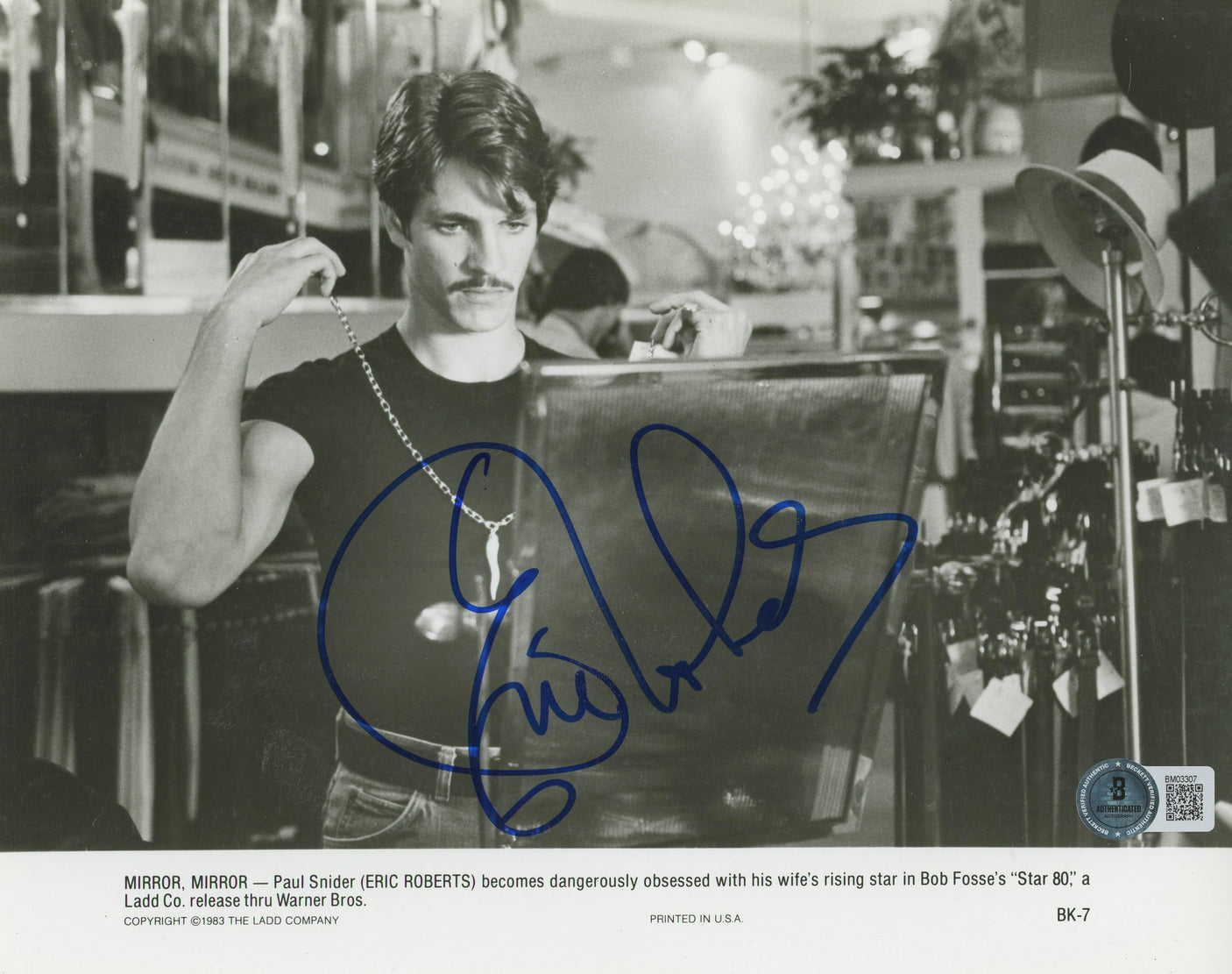 Eric Roberts Mirror, Mirror Authentic Signed 7.5x9.5 Photo BAS #BM03307