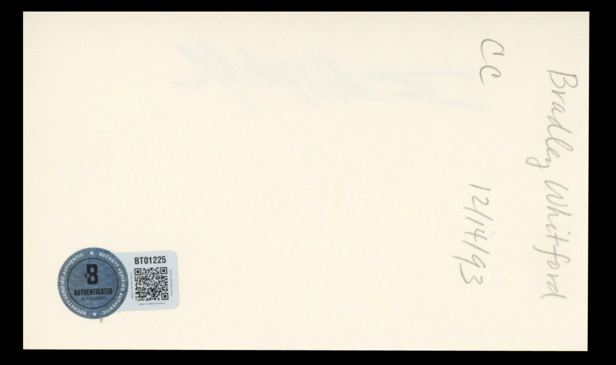 Bradley Whitford The West Wing Authentic Signed 3x5 Index Card BAS #BT01225