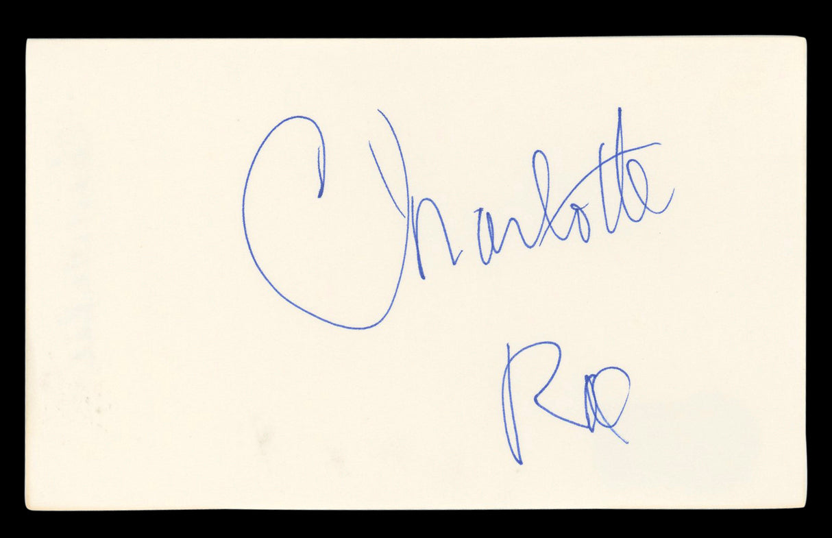 Charlotte Rae The Facts of Life Authentic Signed 3x5 Index Card BAS #BL98772