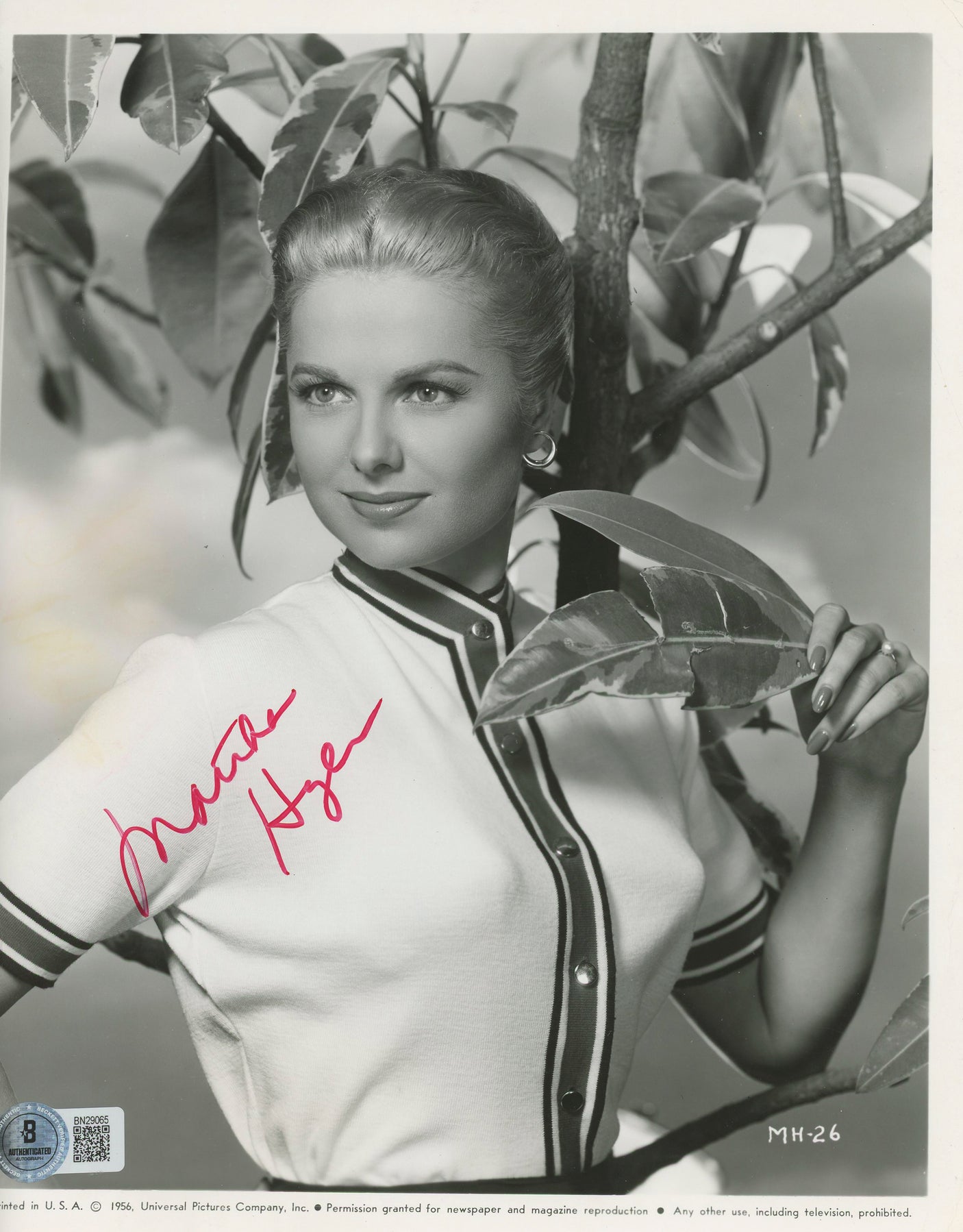 Martha Hyer My Man Godfrey Authentic Signed 8x10 Photo Autographed BAS #BN29065