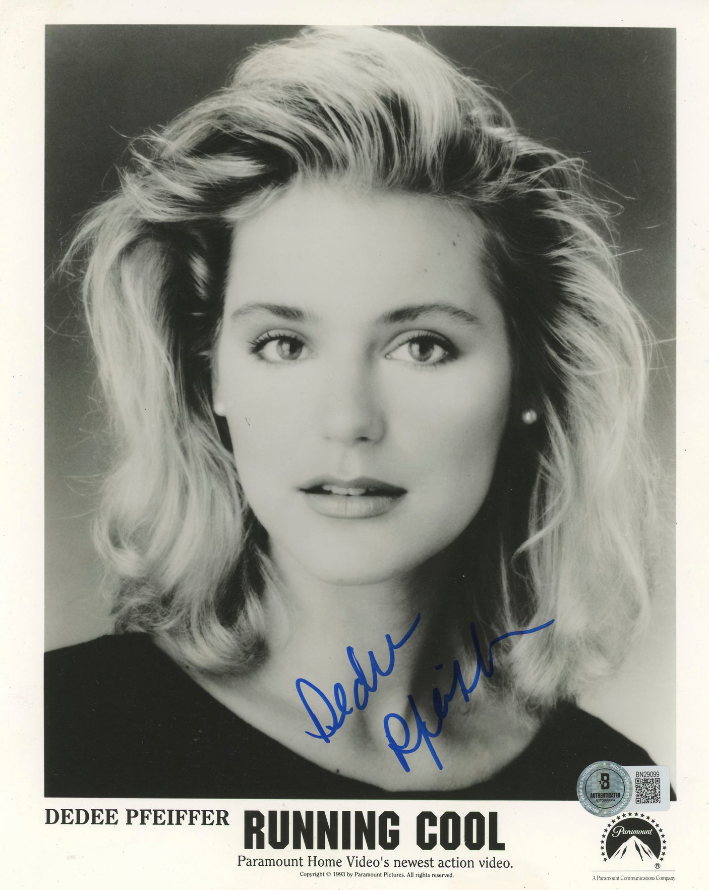 Dedee Pfeiffer Running Cool Authentic Signed 8x10 Photo Autographed BAS #BN29099