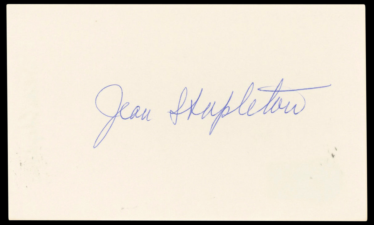 Jean Stapleton All In The Family Authentic Signed 3x5 Index Card BAS #BN33237