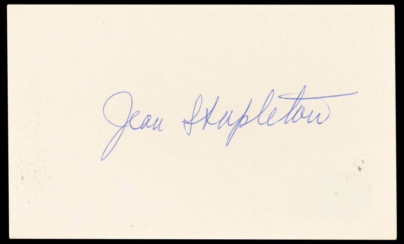 Jean Stapleton All In The Family Authentic Signed 3x5 Index Card BAS #BN33237