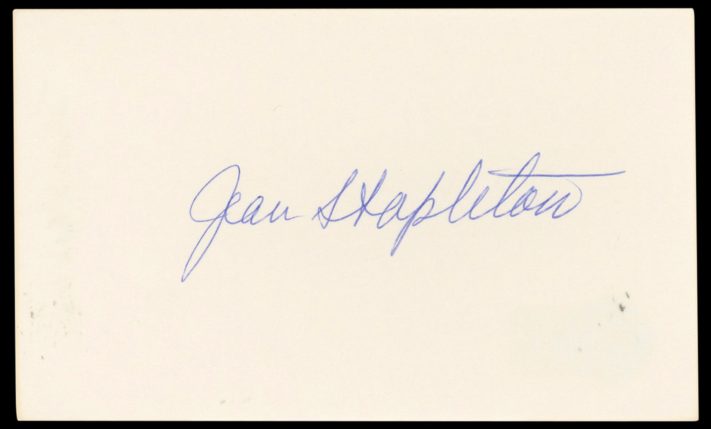 Jean Stapleton All In The Family Authentic Signed 3x5 Index Card BAS #BN33238