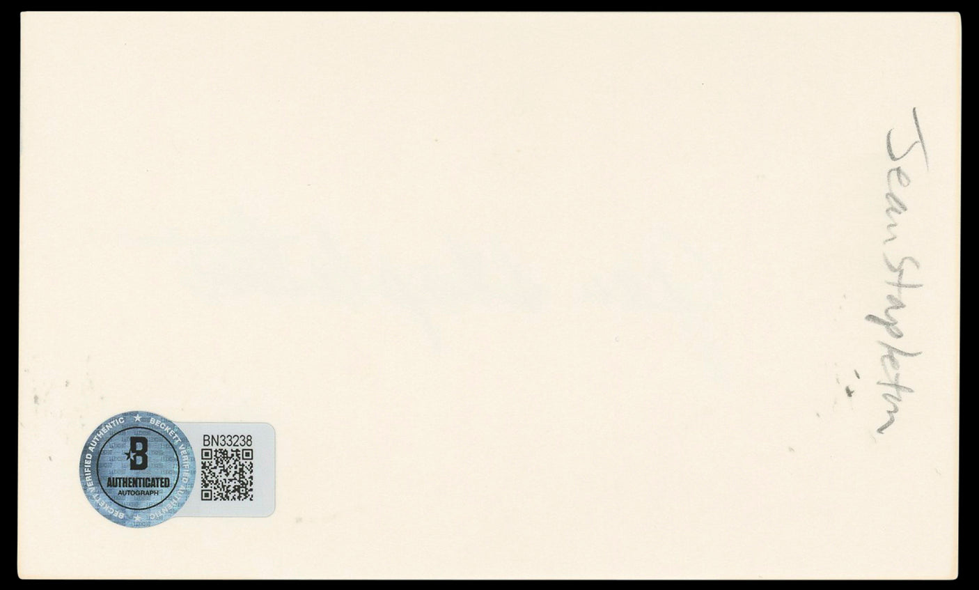 Jean Stapleton All In The Family Authentic Signed 3x5 Index Card BAS #BN33238