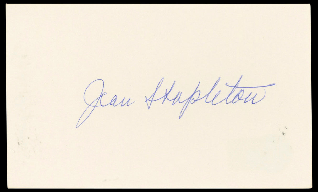Jean Stapleton All In The Family Authentic Signed 3x5 Index Card BAS #BN33239