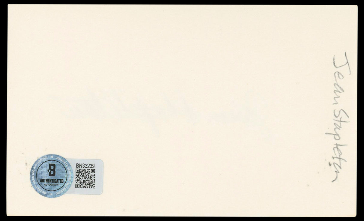 Jean Stapleton All In The Family Authentic Signed 3x5 Index Card BAS #BN33239