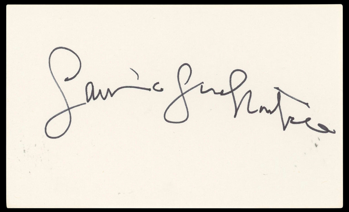 Laurence Luckinbill Star Trek V Authentic Signed 3x5 Index Card BAS #BN33244