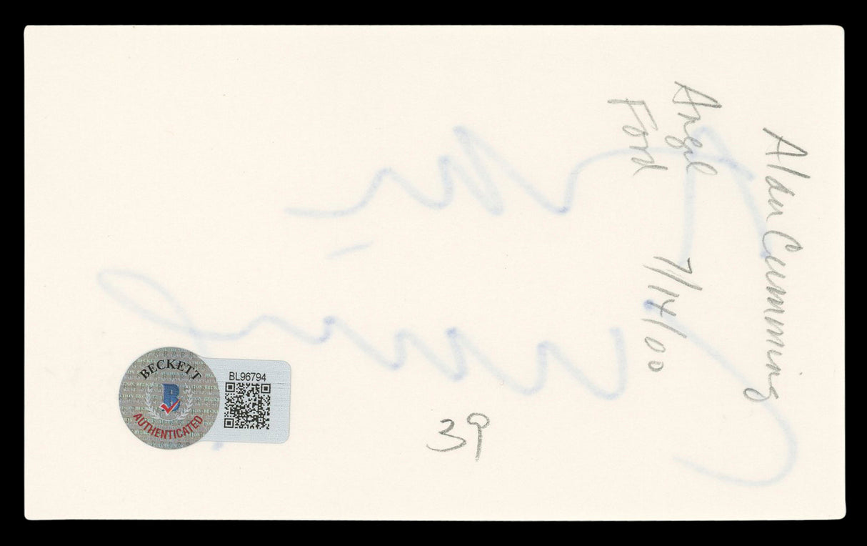 Alan Cumming The Good Wife Authentic Signed 3x5 Index Card BAS #BL96794
