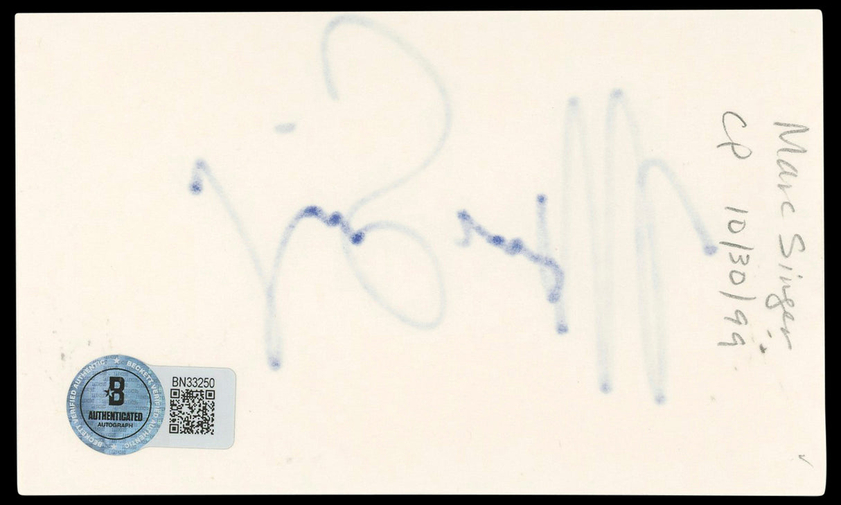 Marc Singer The Beastmaster Authentic Signed 3x5 Index Card BAS #BN33250