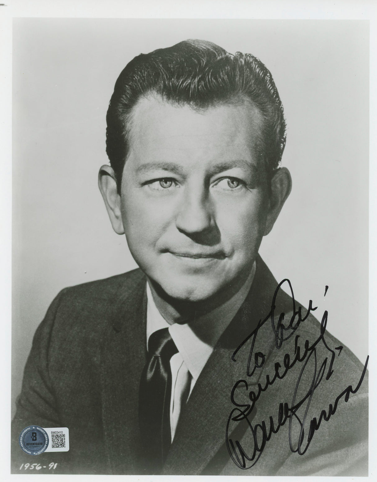 Donald O'Connor Singin' in the Rain "Sincerely" Signed 8x10 Photo BAS #BM03410