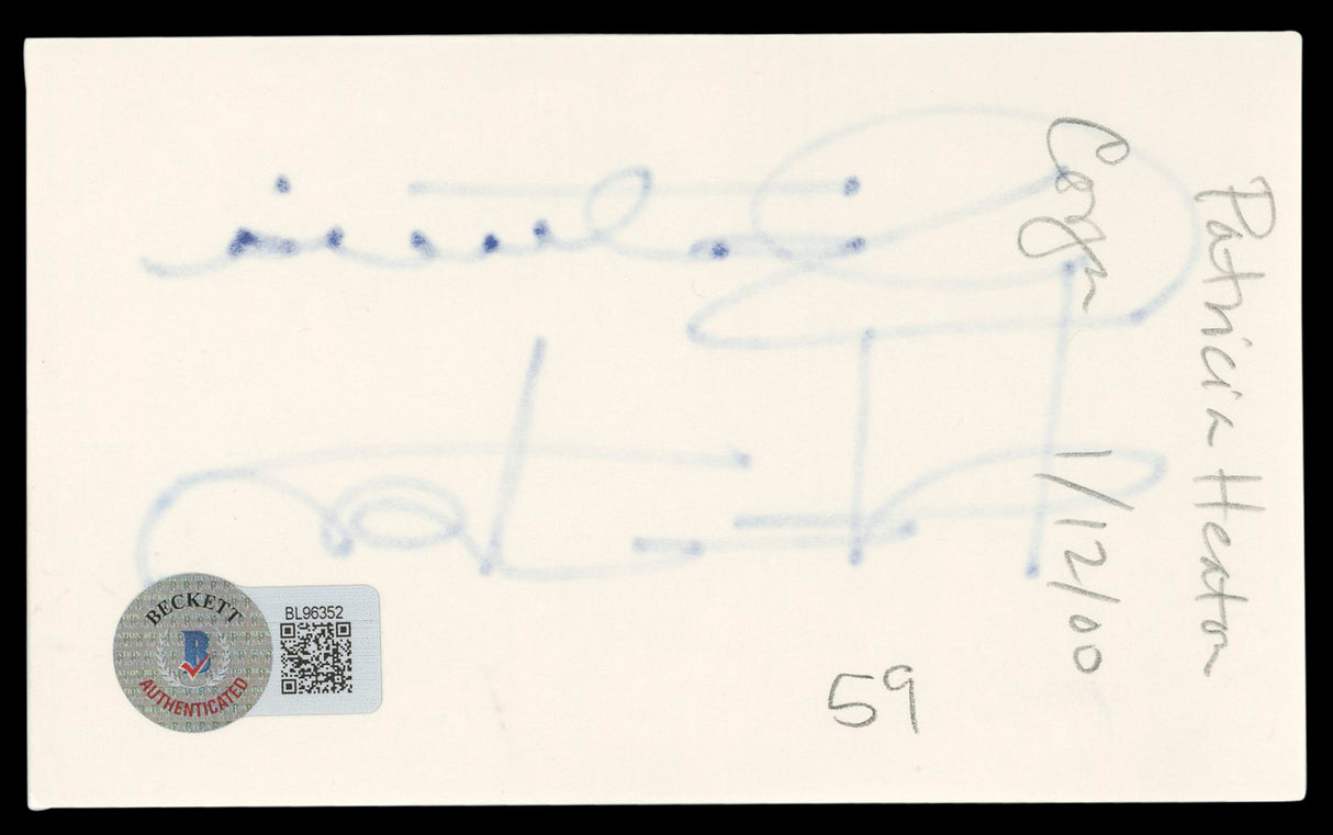 Patricia Heaton Everybody Loves Raymond Signed 3x5 Index Card BAS #BL96352