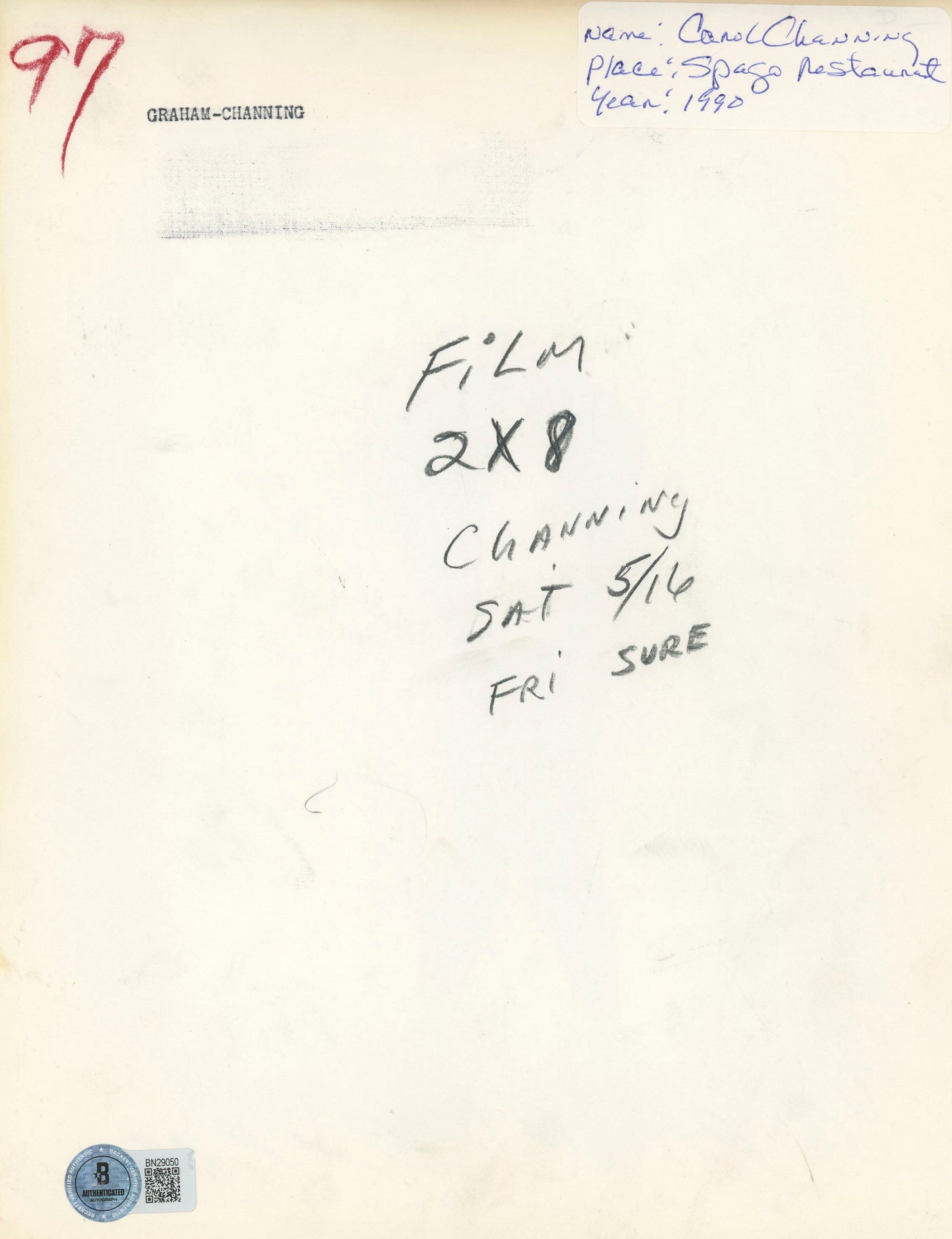 Carol Channing Alice in Wonderland Authentic Signed 8x10 Photo BAS #BN29050