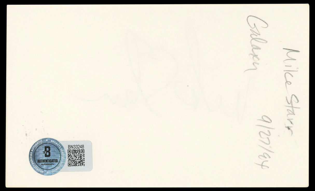 Mike Starr The Young and the Restless Signed 3x5 Index Card BAS #BN33248