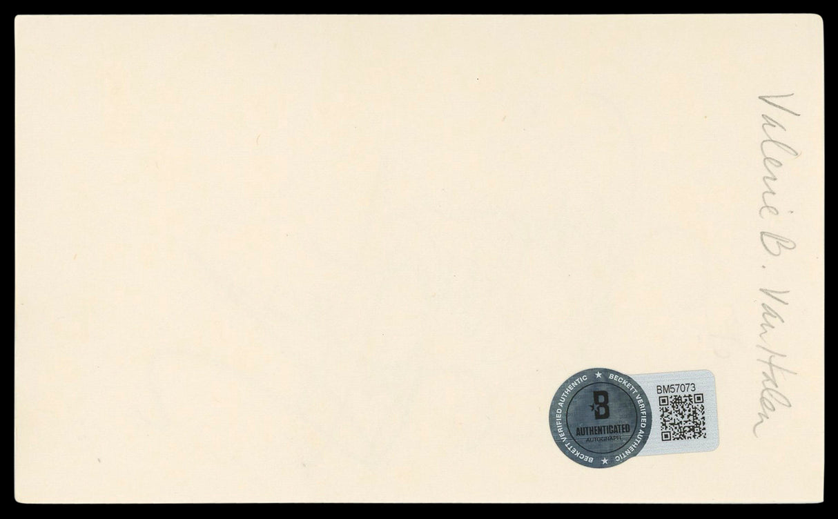 Valerie Bertinelli One Day at a Time Signed 3x5 Index Card BAS #BM57073