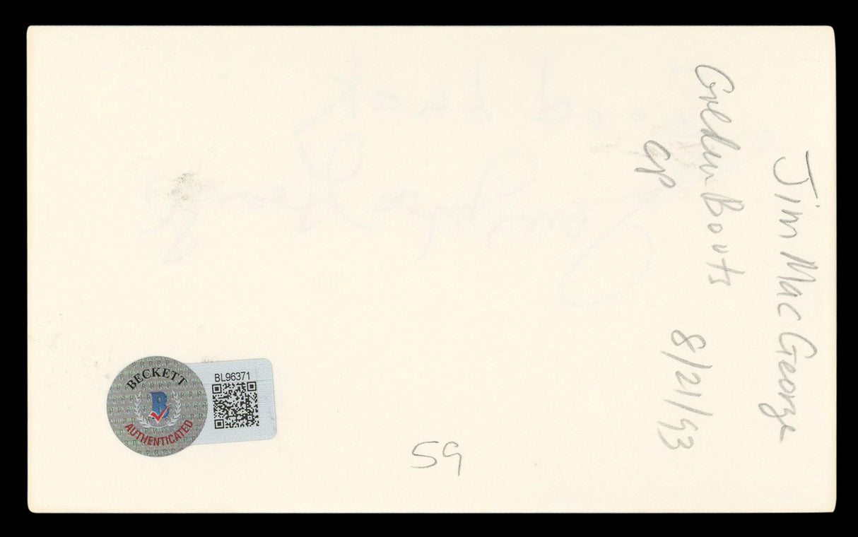 Jim MacArthur Hawaii Five-O "Good Luck" Signed 3x5 Index Card BAS #BL96371