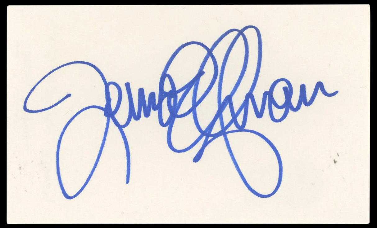Jenna Elfman Dharma & Greg Authentic Signed 3x5 Index Card BAS #BP50610
