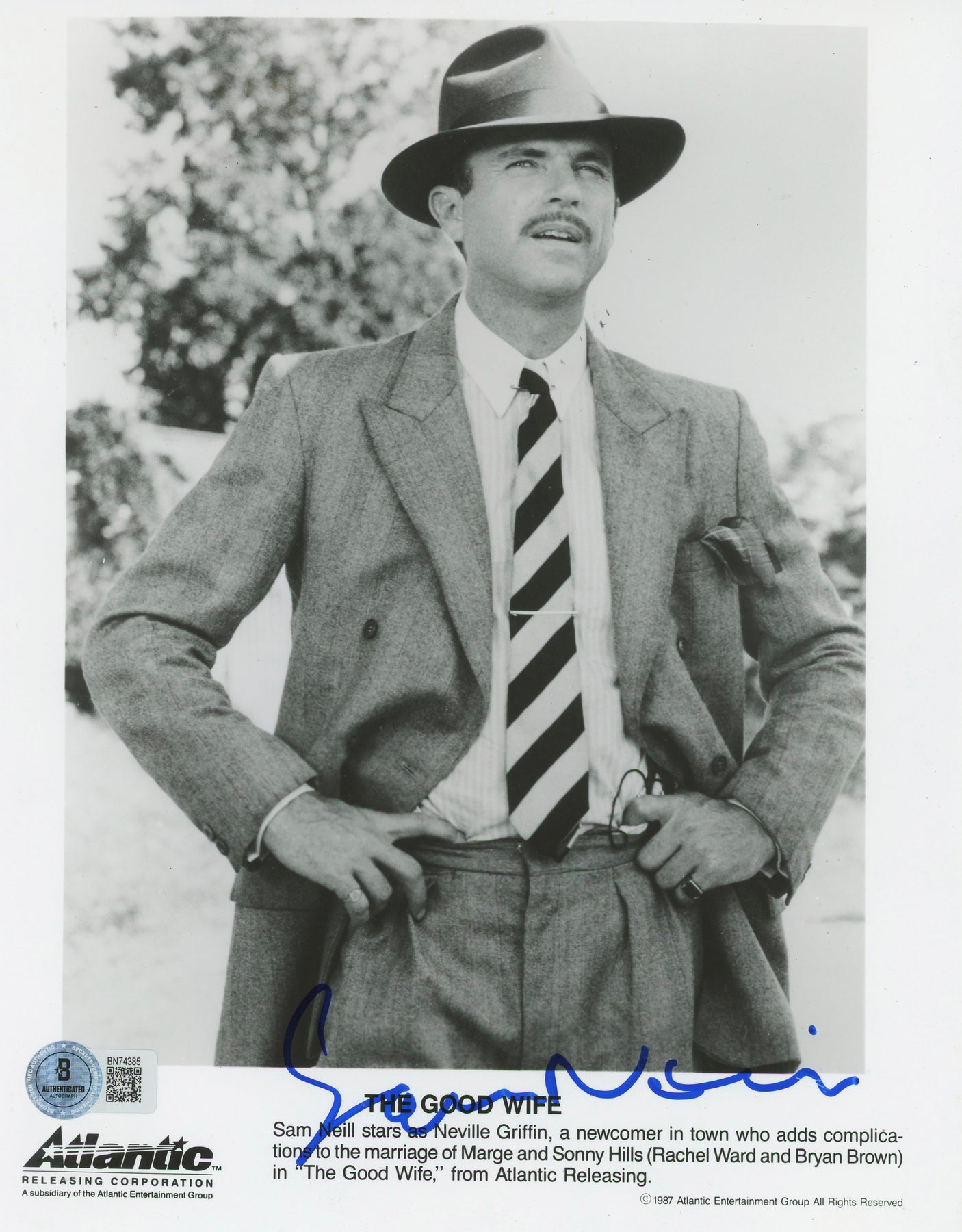 Sam Neill The Good Wife Authentic Signed 8x10 Photo Autographed BAS #BN74385