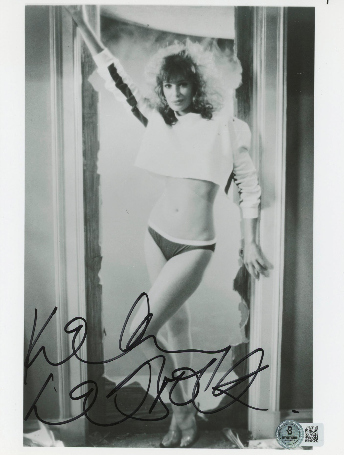 Kelly LeBrock Weird Science Signed 7.5x10 Photo Autographed BAS #BN29138
