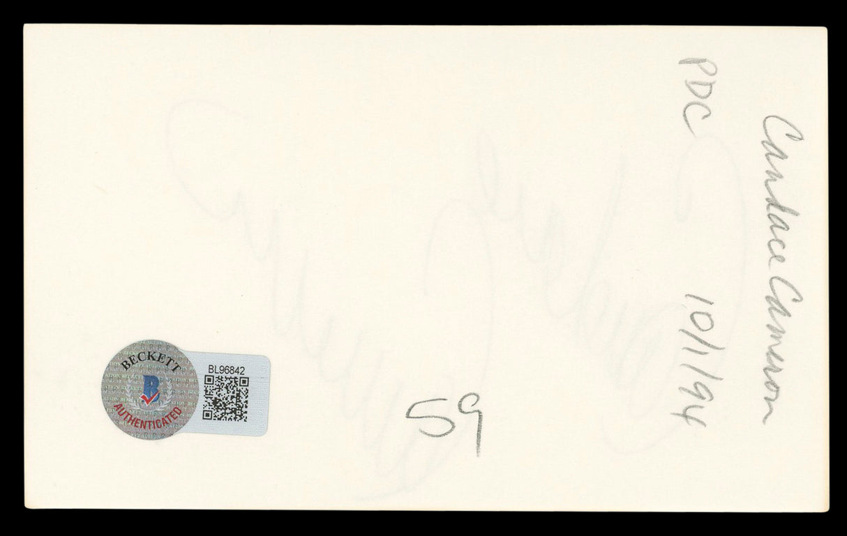 Candace Cameron Full House Authentic Signed 3x5 Index Card BAS #BL96842