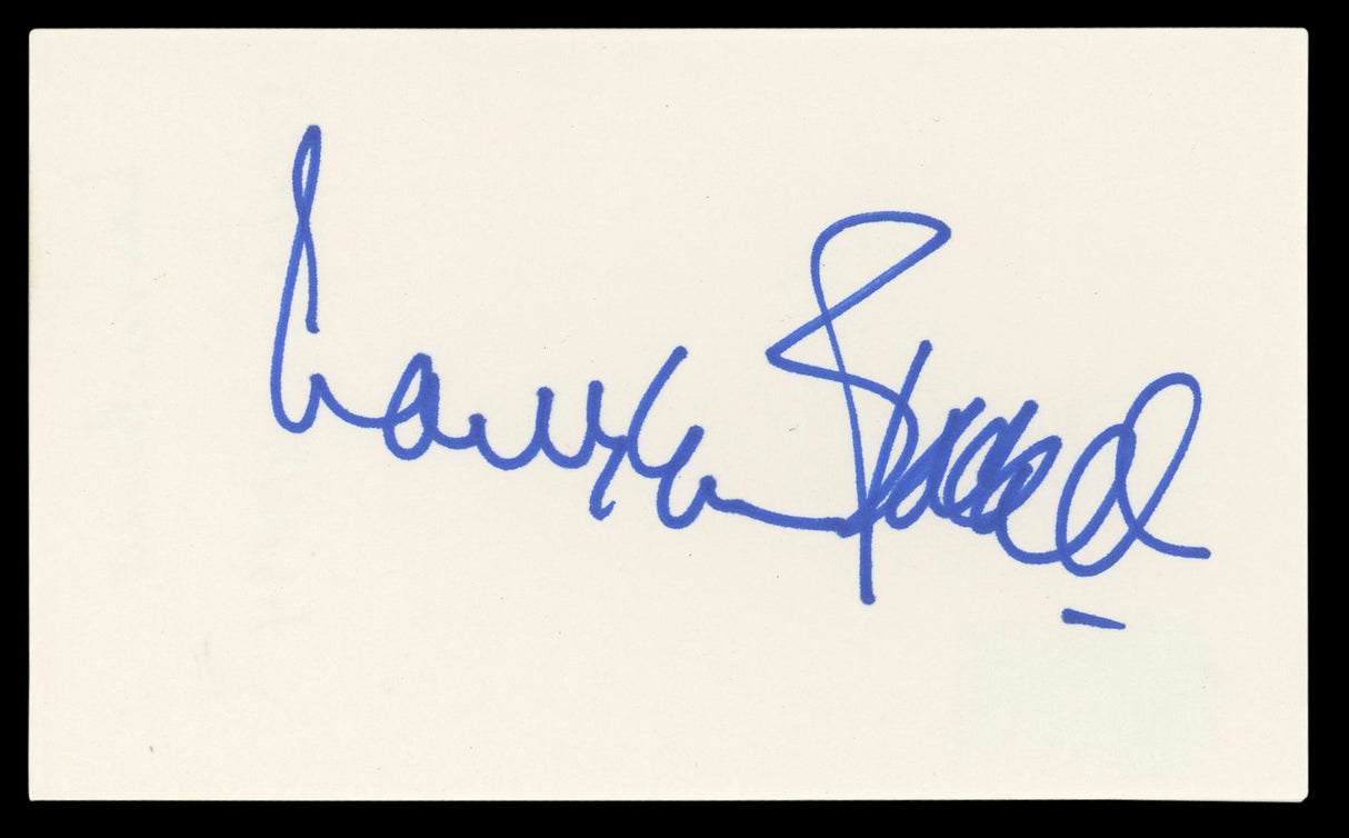 Lauren Bacall The Big Sleep Authentic Signed 3x5 Index Card BAS #BM56930