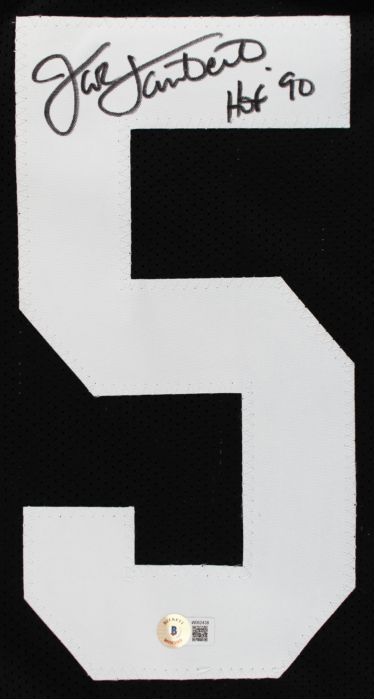 Jack Lambert "HOF 90" Authentic Signed Black Pro Style Framed Jersey BAS Witness