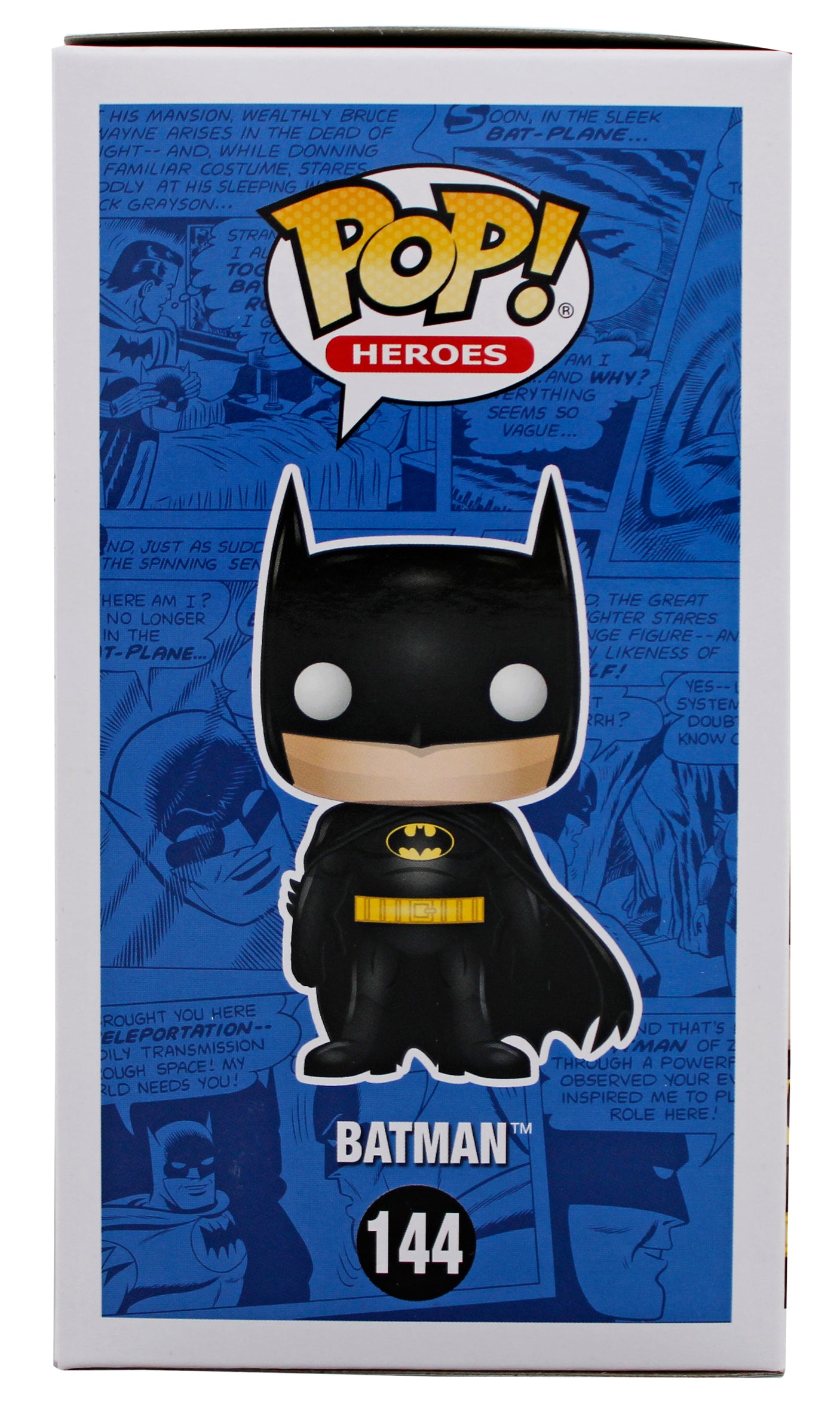 Christian Bale Batman Begins Signed DC #144 Batman Funko Pop Vinyl Figure BAS