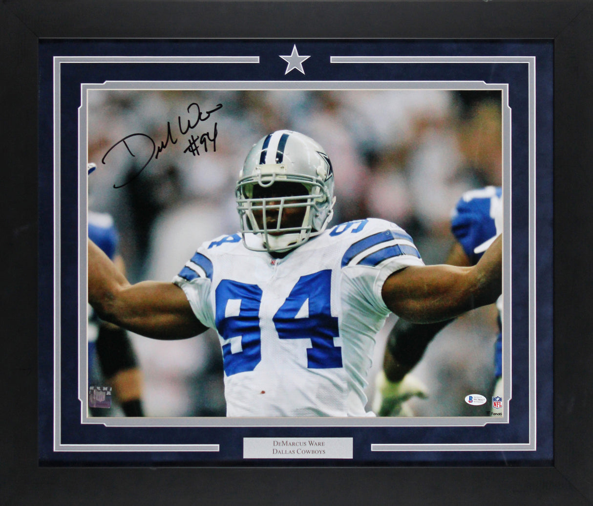 Cowboys Demarcus Ware Authentic Signed 16x20 Framed Photo BAS #WC86427