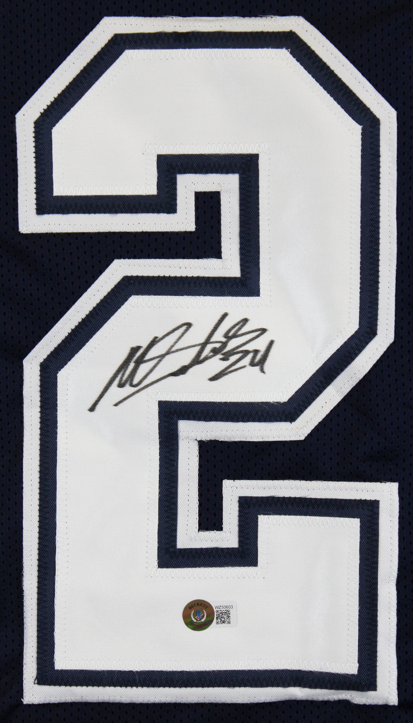 Miles Sanders Authentic Signed Navy Pro Style Jersey Autographed BAS Witnessed