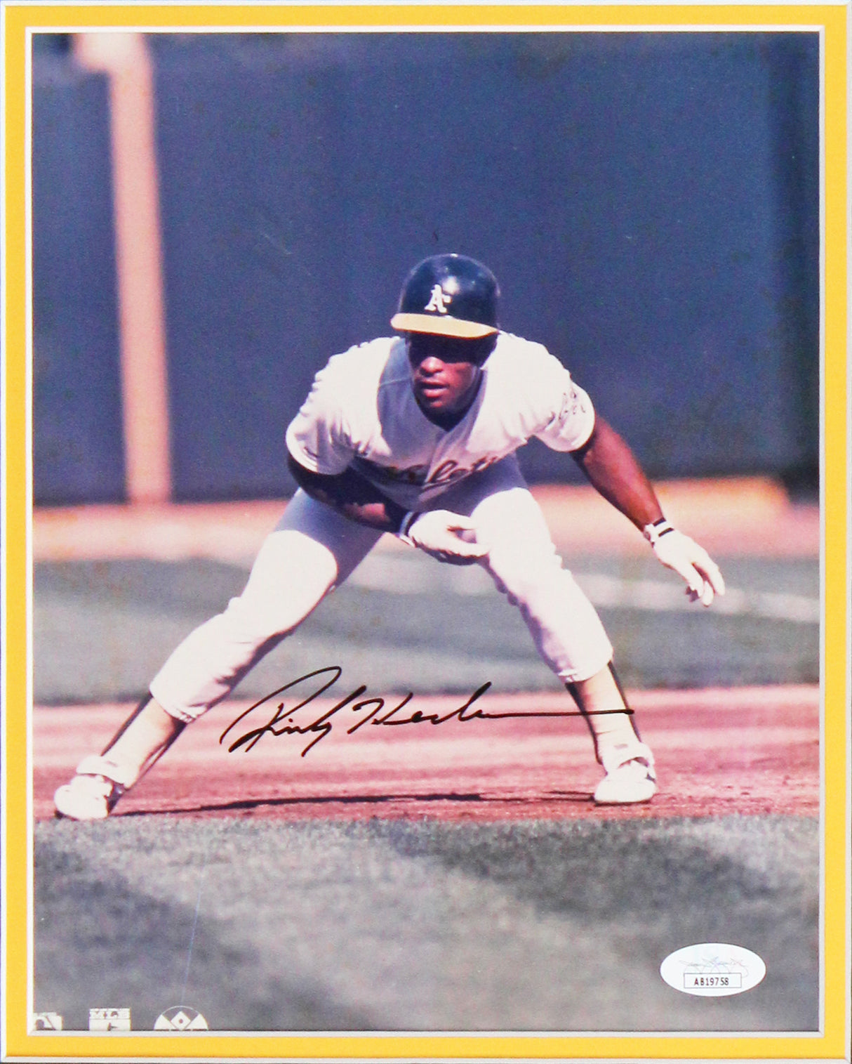 Athletics Rickey Henderson Authentic Signed 8x10 Framed Photo JSA #AB19758
