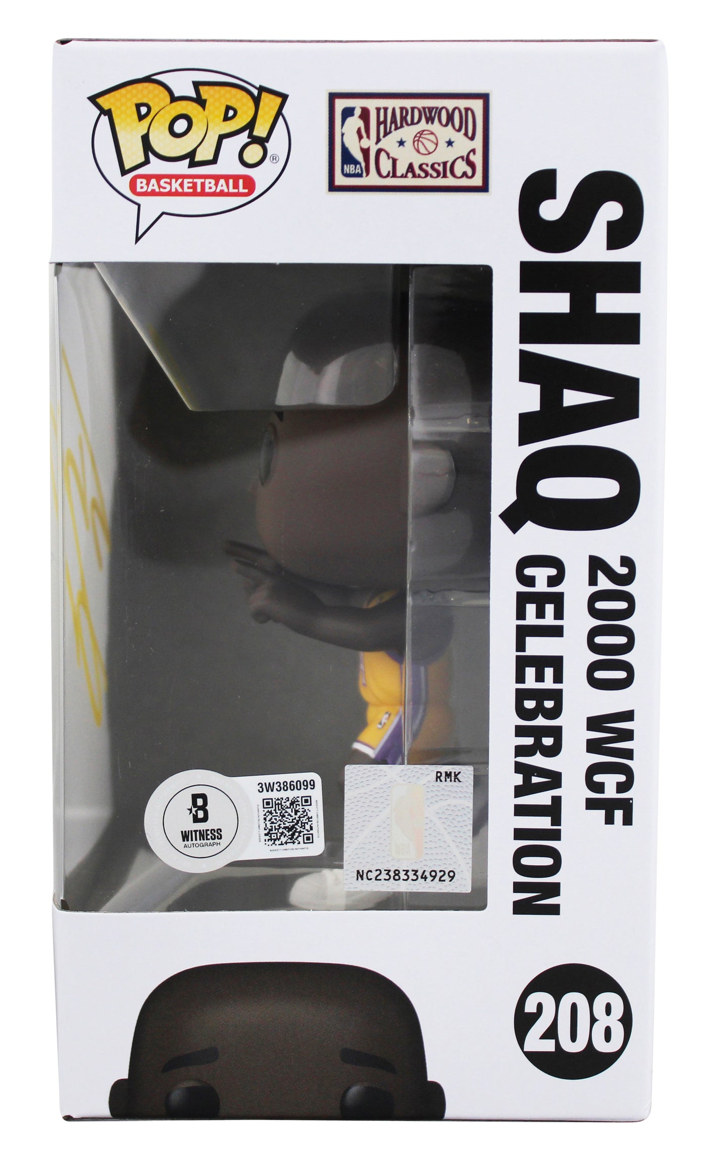 Lakers Shaquille O'Neal Authentic Signed #208 Funko Pop Vinyl Figure BAS Witness