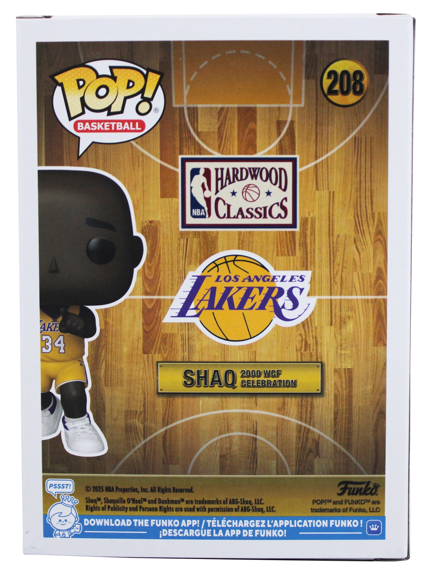 Lakers Shaquille O'Neal Authentic Signed #208 Funko Pop Vinyl Figure BAS Witness