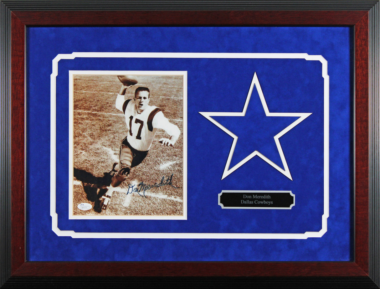 Cowboys Don Meredith Authentic Signed 8x10 Framed Photo Autographed JSA #Q43773