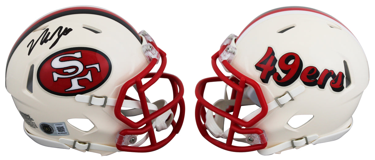 49ers Nick Bosa Authentic Signed Retro Speed Mini Helmet BAS Witnessed