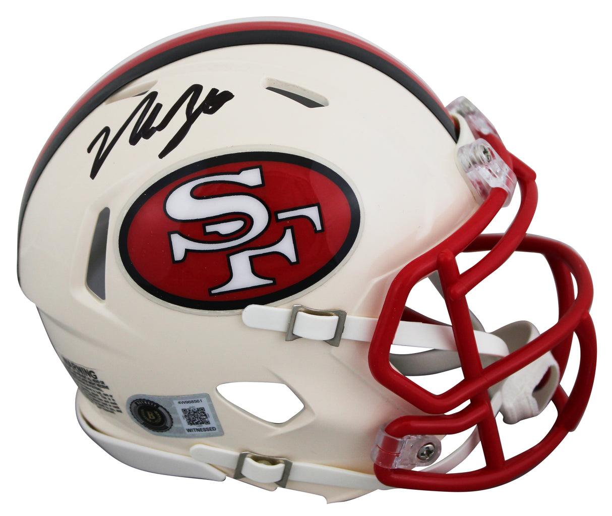 49ers Nick Bosa Authentic Signed Retro Speed Mini Helmet BAS Witnessed