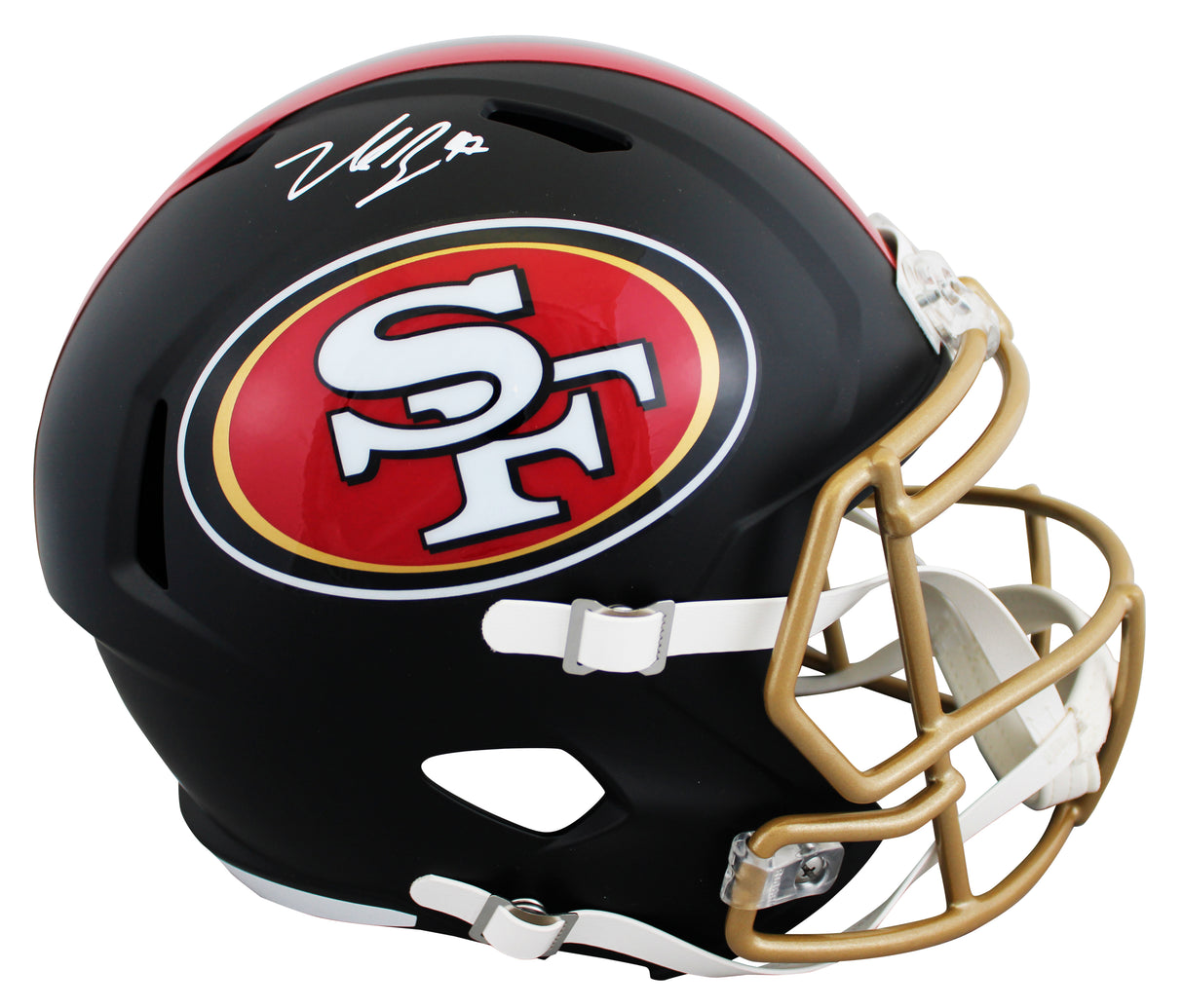 49ers Nick Bosa Signed Rivalries Full Size Speed Rep Helmet W/ Case BAS Witness