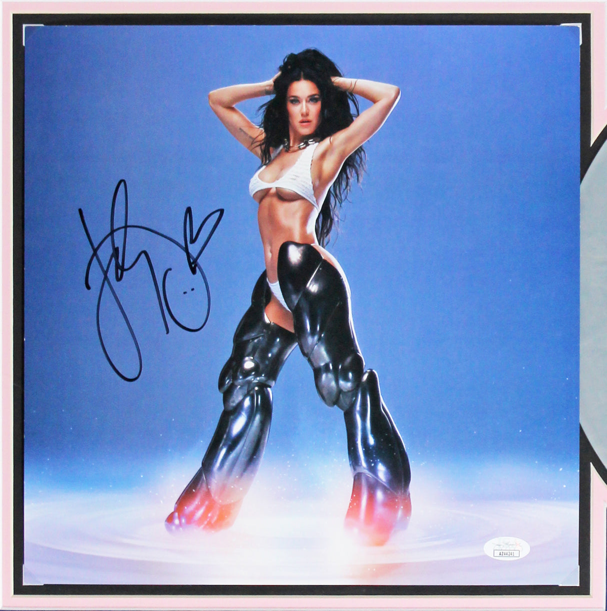 Katy Perry Authentic Signed & Framed 143 Album Flat W/ Vinyl JSA #AZ44241