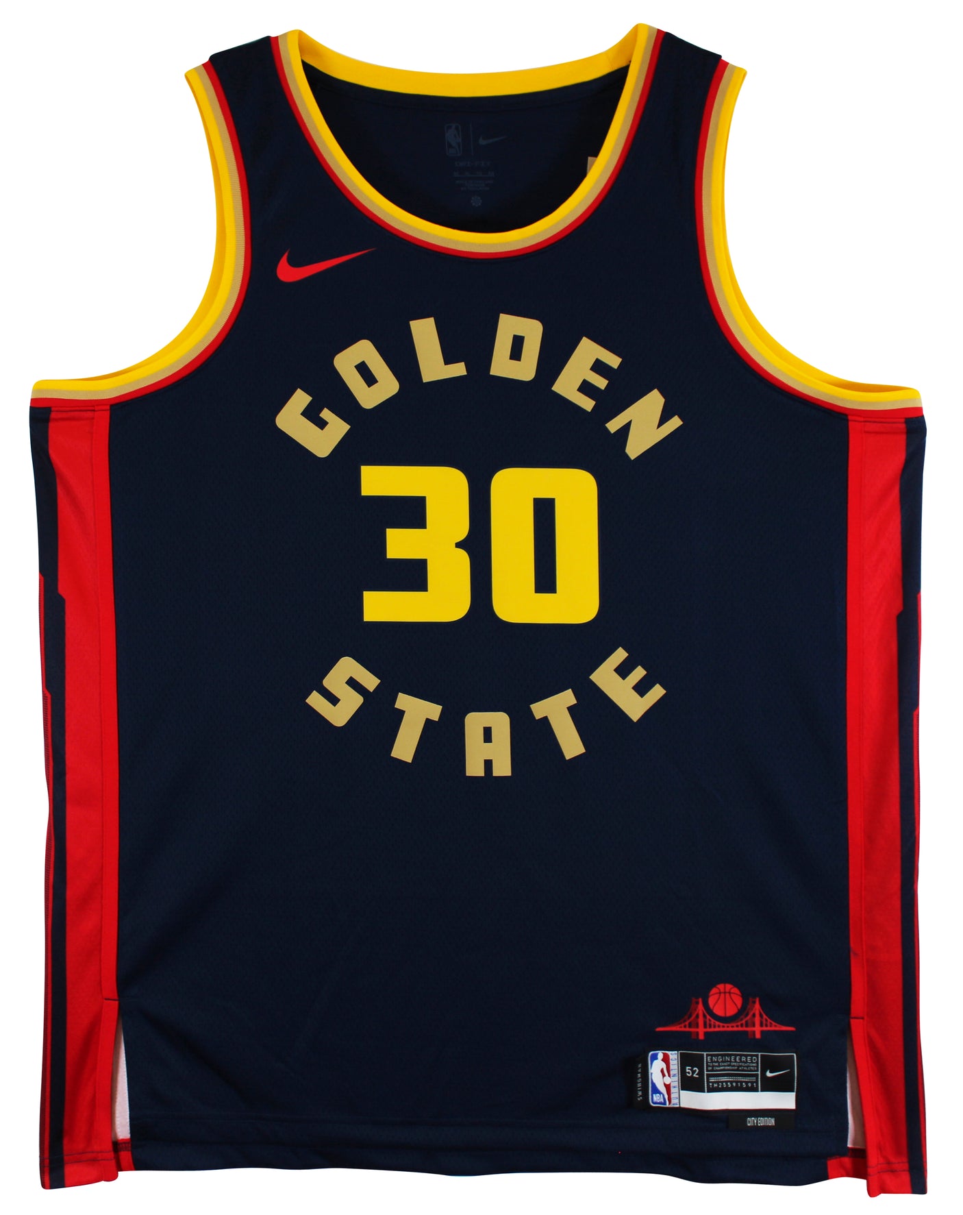 Warriors Stephen Curry Signed Navy Blue Nike 2024 City Swingman Jersey JSA