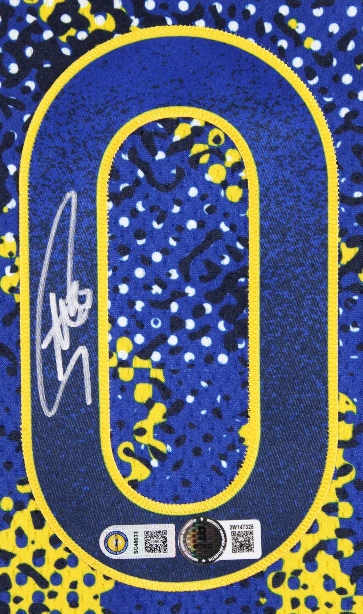 Warriors Stephen Curry Signed Blue Nike Select Framed Jersey BAS Witnessed