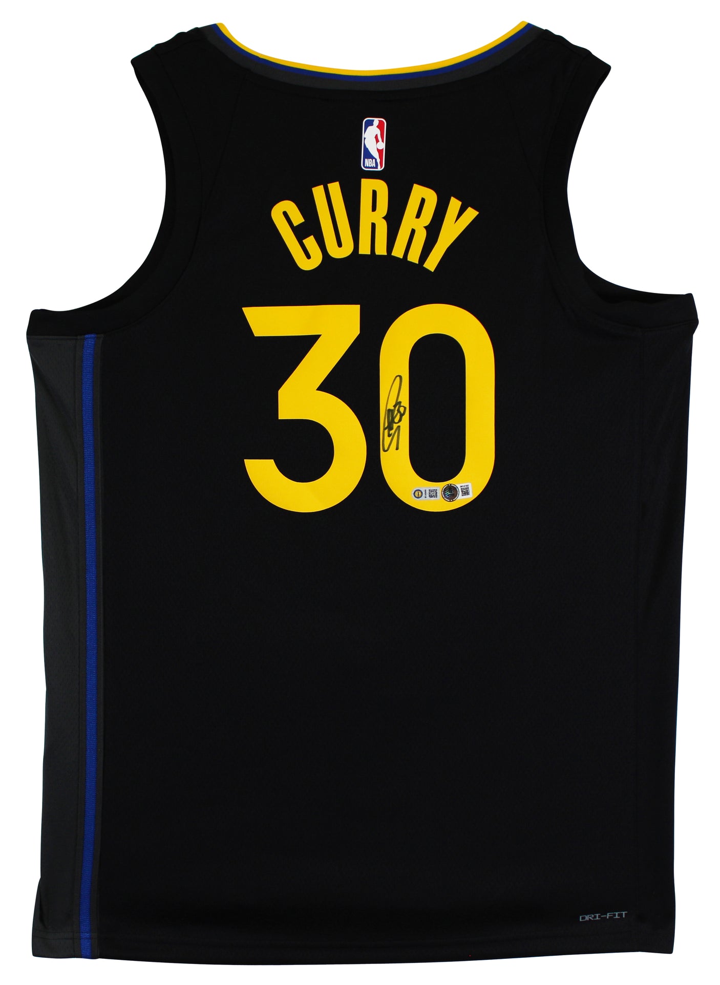 Warriors Stephen Curry Signed Black Jordan Brand Nike Swingman Jersey BAS Wit