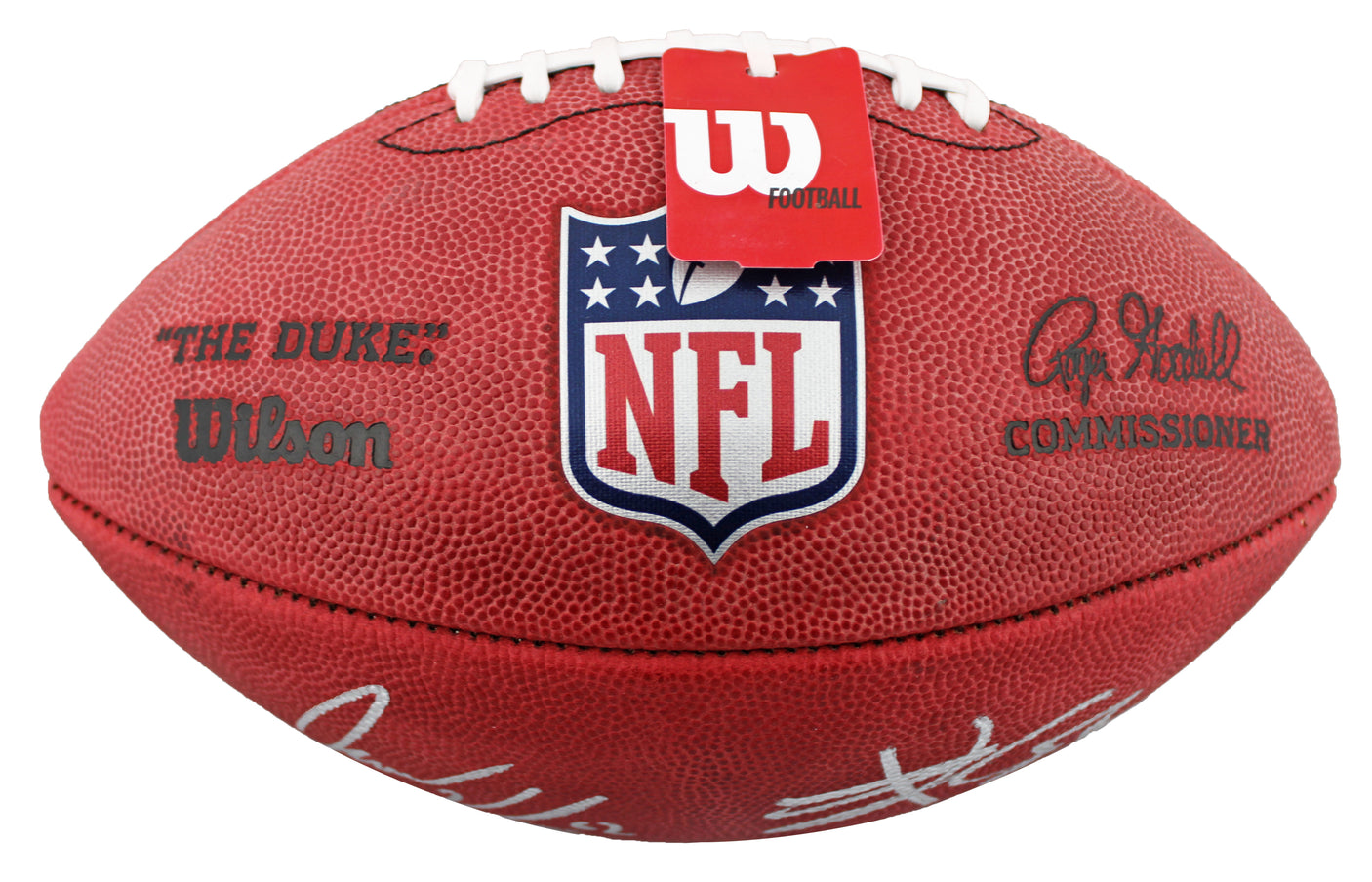 Travis Kelce & Jason Kelce "New Heights" Signed Official "Duke" Nfl Football BAS