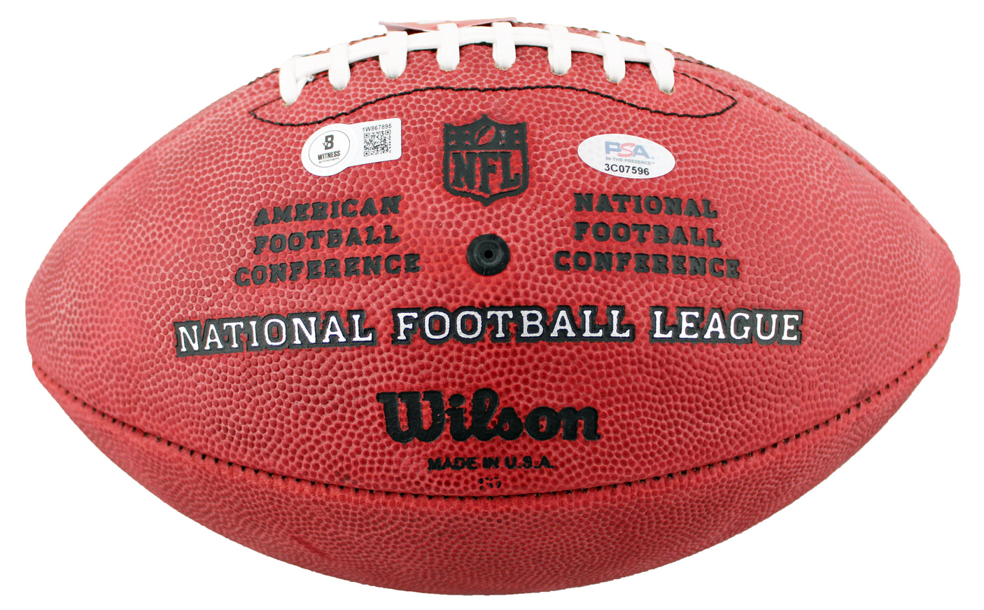 Travis Kelce & Jason Kelce "New Heights" Signed Official "Duke" Nfl Football BAS