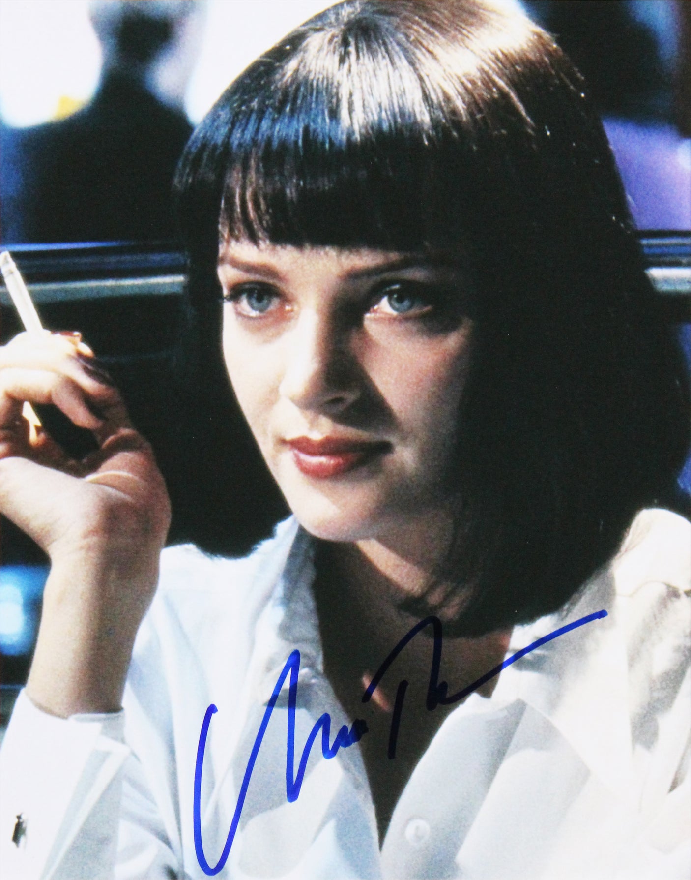 John Travolta & Uma Thurman Pulp Fiction Signed 8x10 Framed Photo BAS AE13984