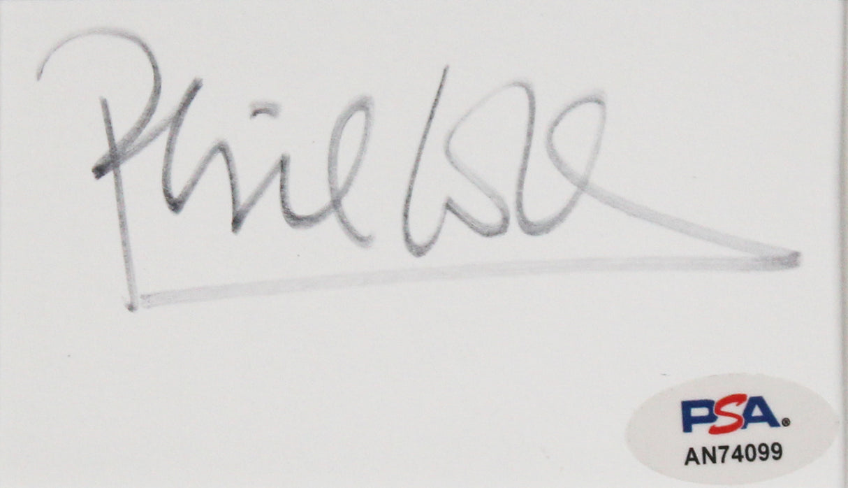 Genesis Phil Collins Authentic Signed & Framed 3x5 Index Card PSA/DNA #AN74099